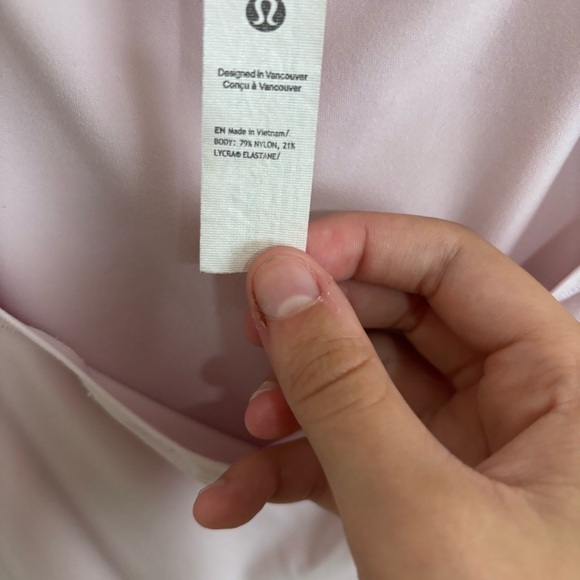 Lululemon Wundermost Ultra-Soft Nulu Square-Neck Sleeveless Bodysuit - XL Rose - Picture 6 of 6